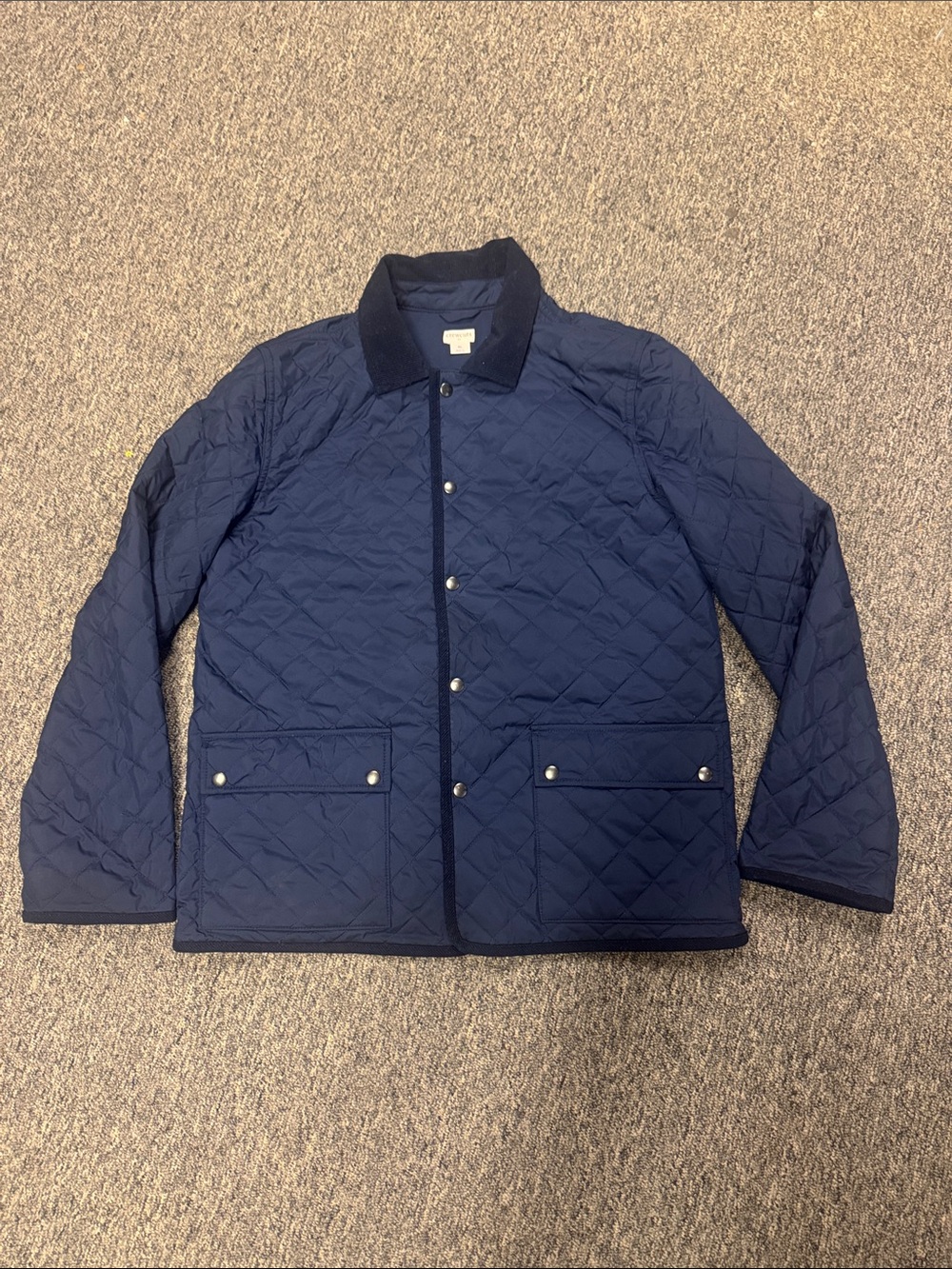 Crewcuts Quilted Navy Jacket - Classic Lightweight Coat XL